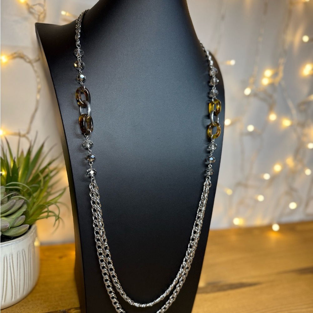 LOFT 36” Silver Chain Necklace